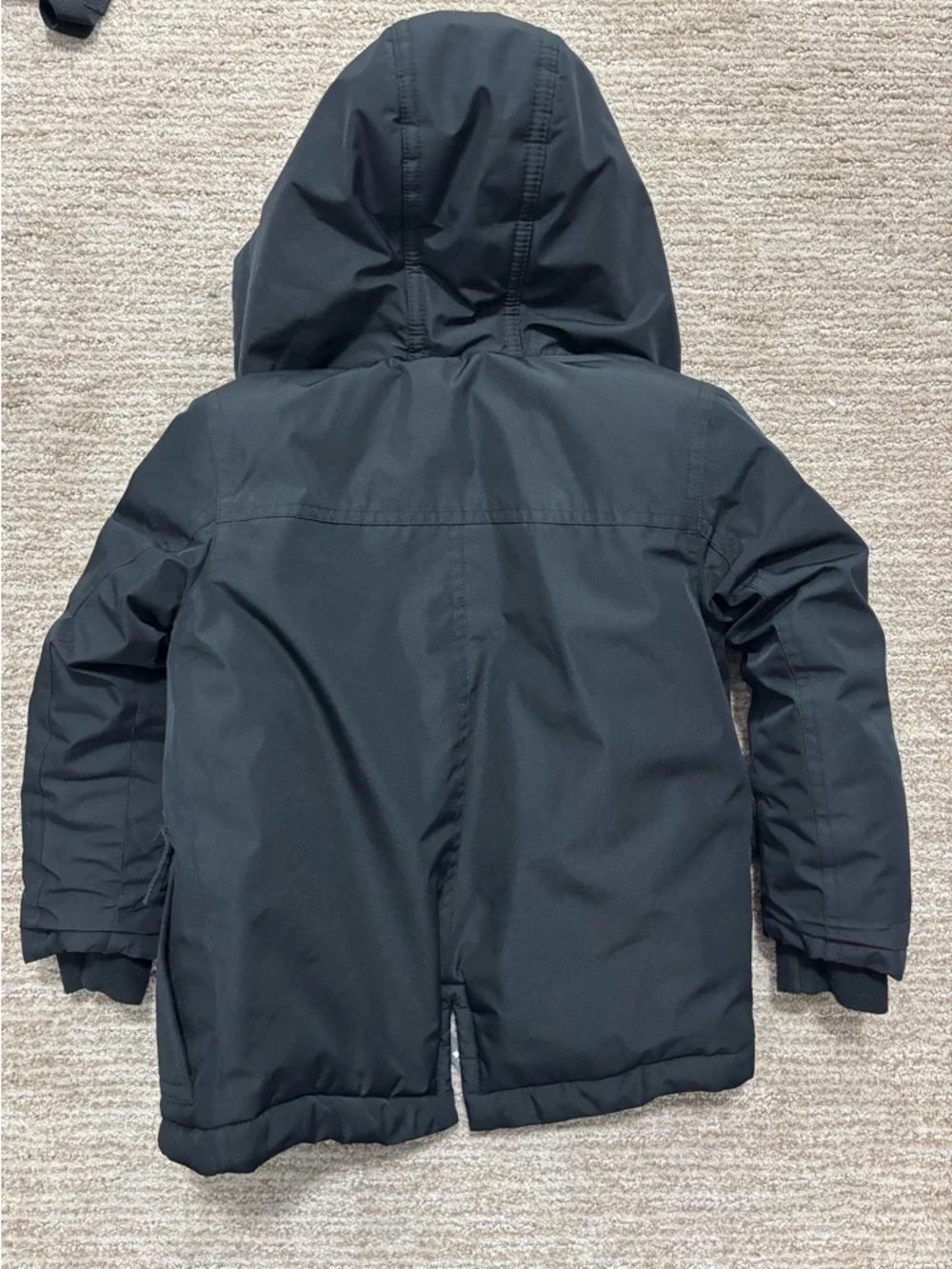 Cat & Jack Black Hooded Puffer Coat Waterproof